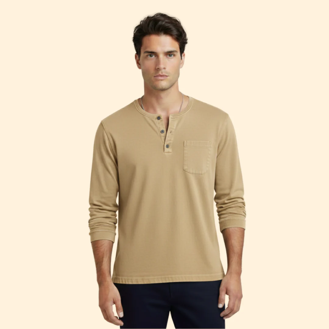 Men’s Long-Sleeve T-Shirt with Chest Pocket - Image 8