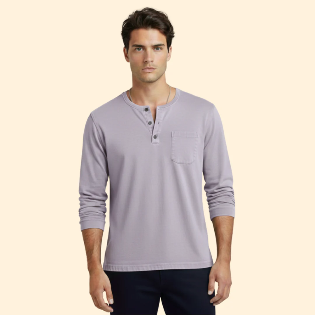 Men’s Long-Sleeve T-Shirt with Chest Pocket - Image 9