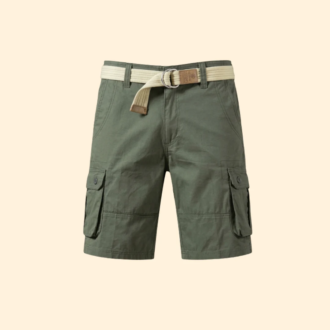 Men’s Outdoor Cargo Shorts with Belted Waist