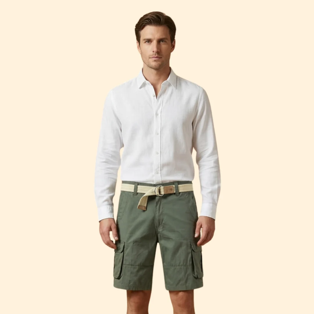 Men’s Outdoor Cargo Shorts with Belted Waist - Image 2