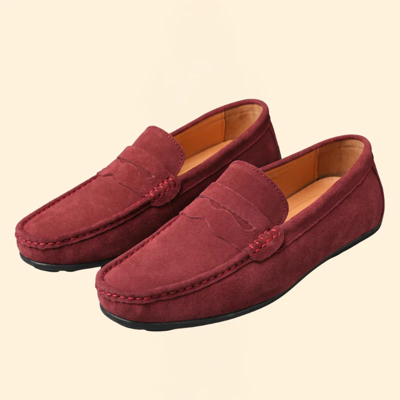Men’s Penny Loafers with Suede Finish