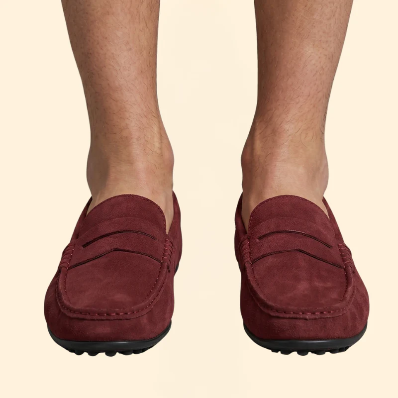 Men’s Penny Loafers with Suede Finish - Image 3