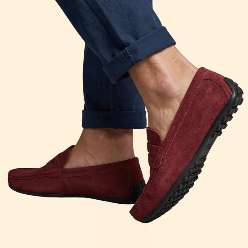 Men’s Penny Loafers with Suede Finish - Image 4