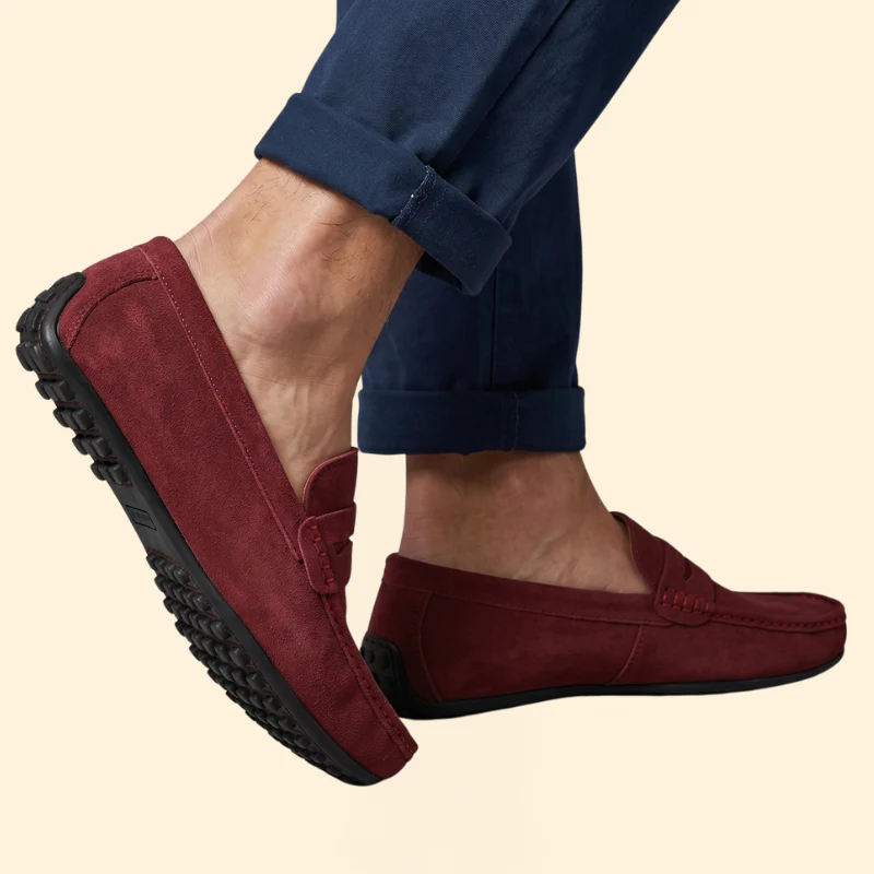 Men’s Penny Loafers with Suede Finish - Image 5