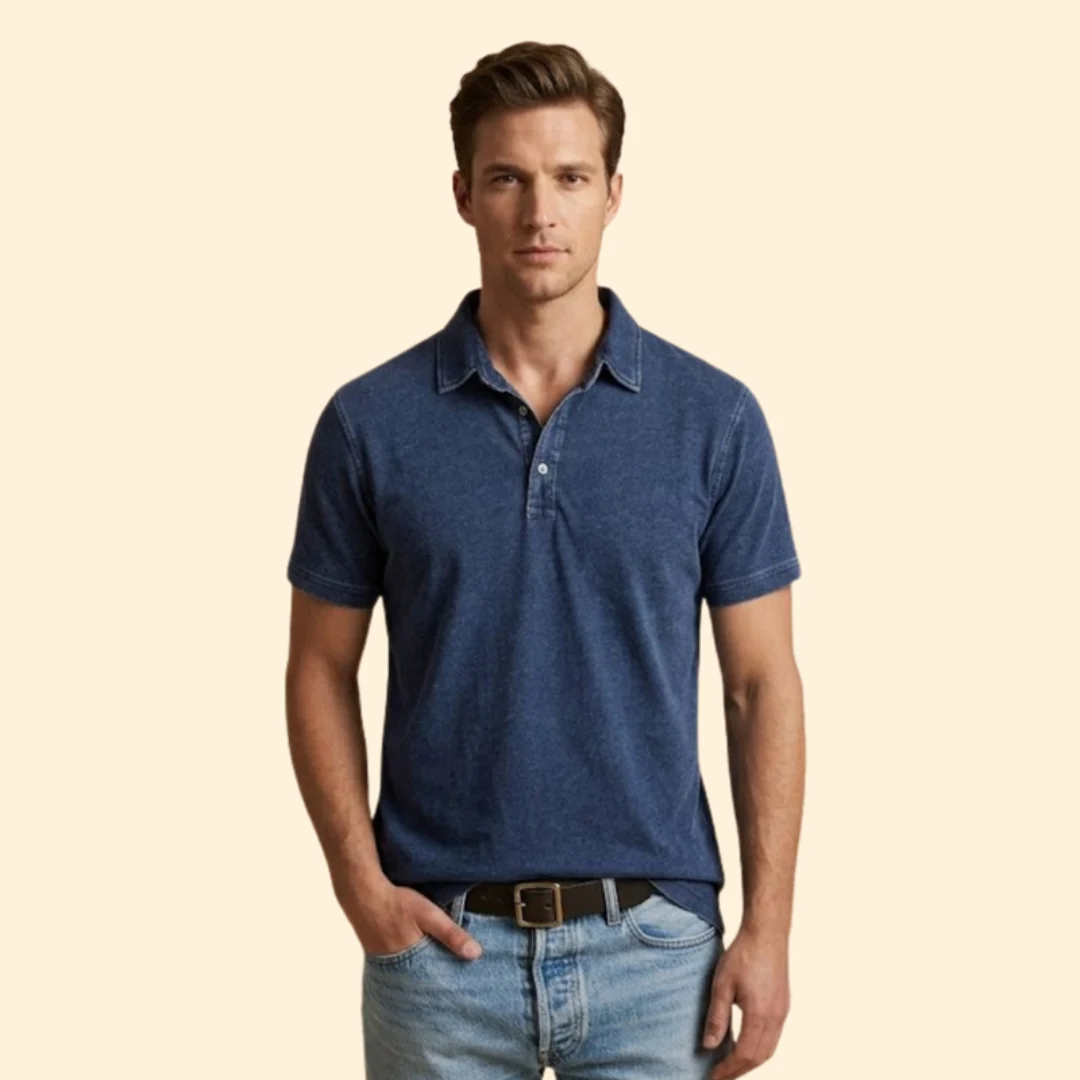 Men’s Polo Shirt with Button Placket - Image 11