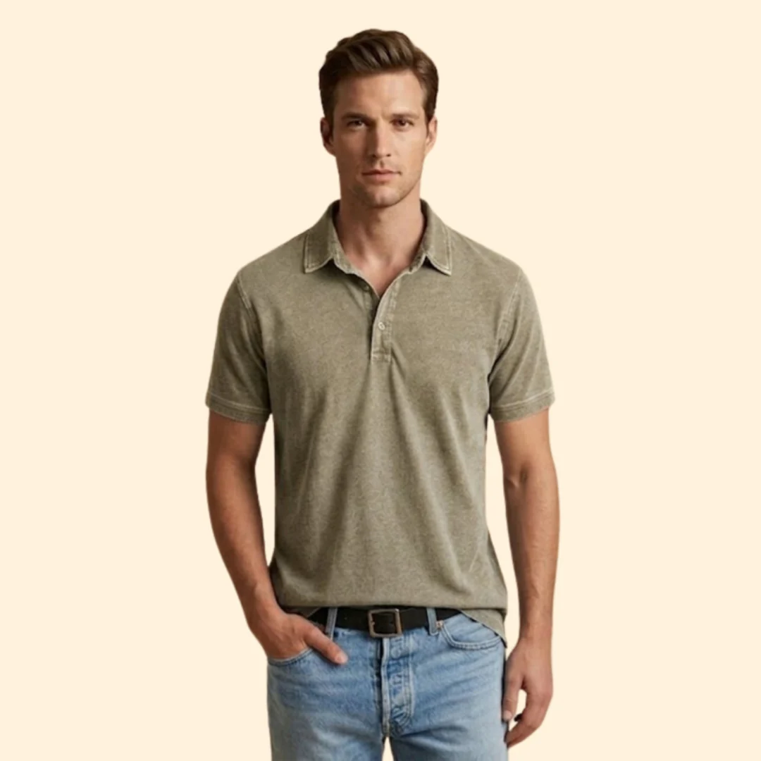 Men’s Polo Shirt with Button Placket - Image 13