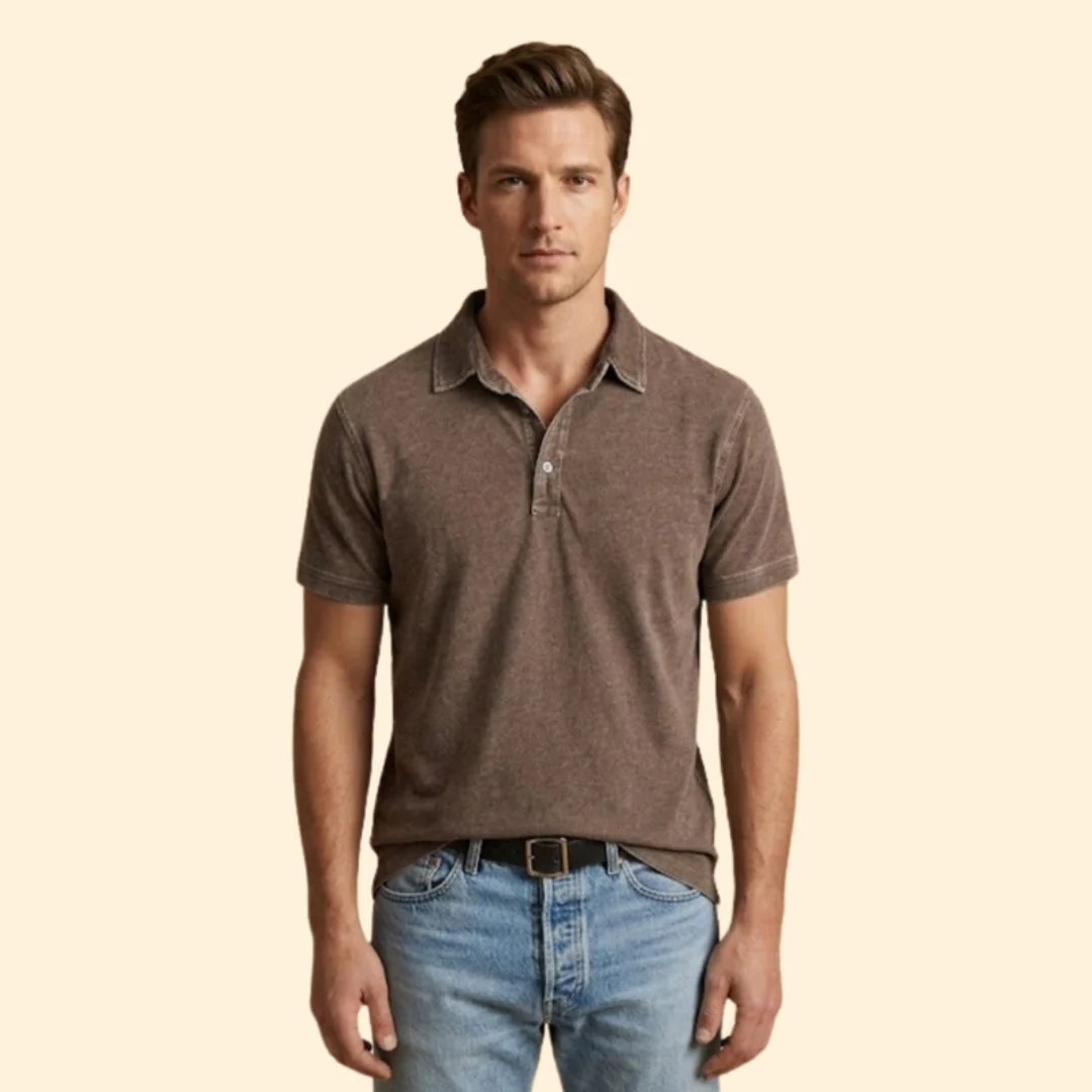 Men’s Polo Shirt with Button Placket - Image 15