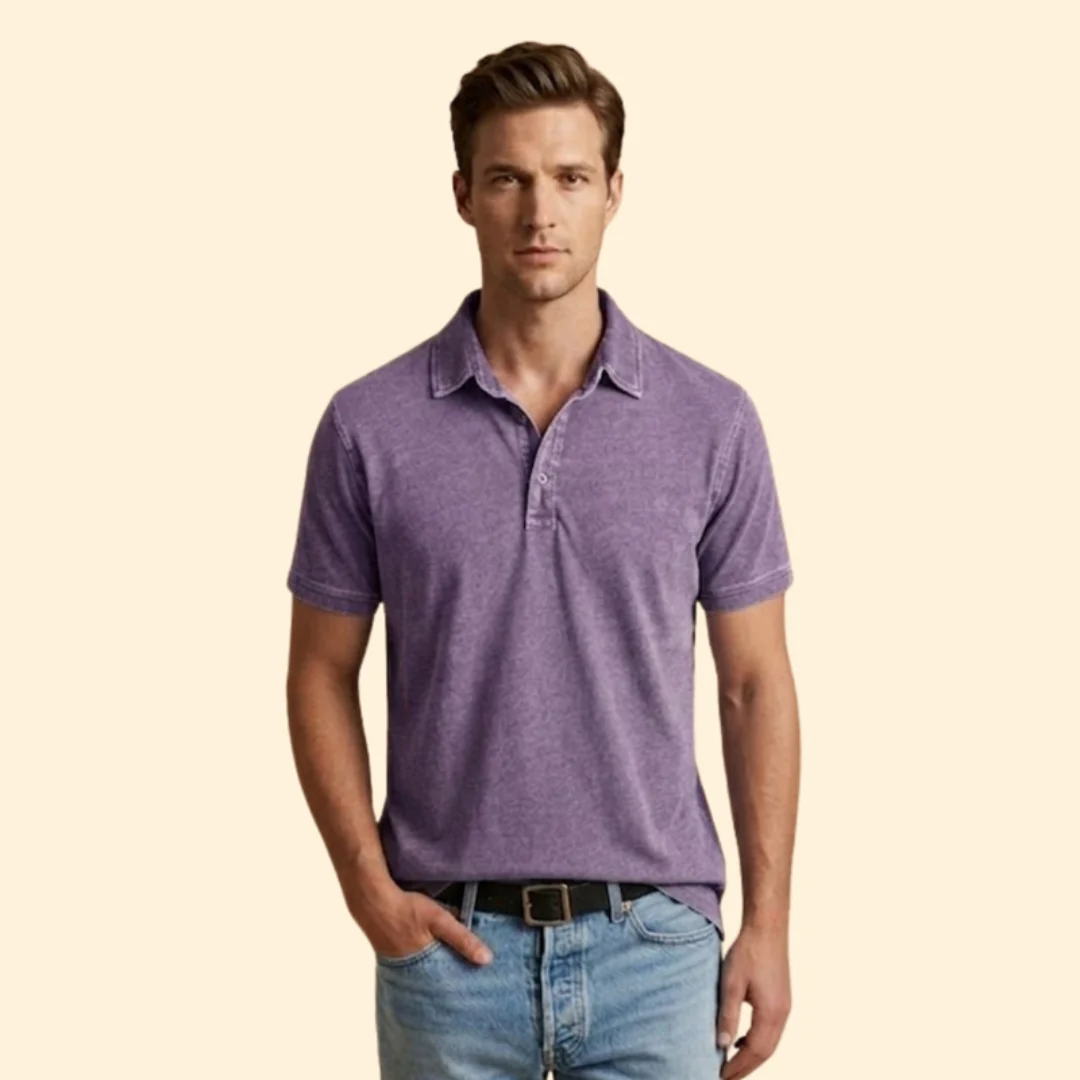 Men’s Polo Shirt with Button Placket - Image 16