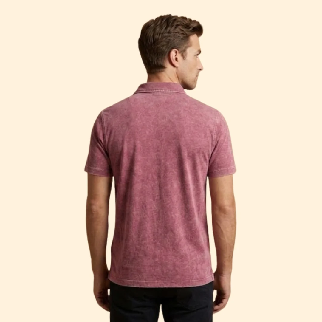 Men’s Polo Shirt with Button Placket - Image 5