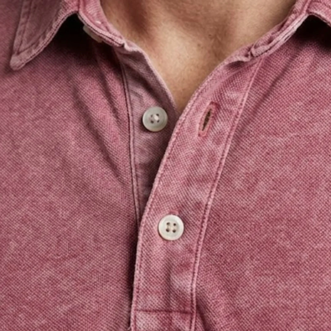 Men’s Polo Shirt with Button Placket - Image 6