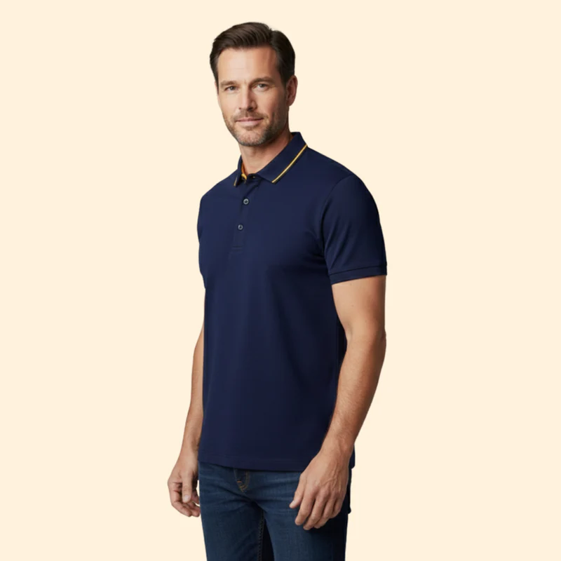 Men’s Polo Shirt with Short Sleeve Style - Image 3