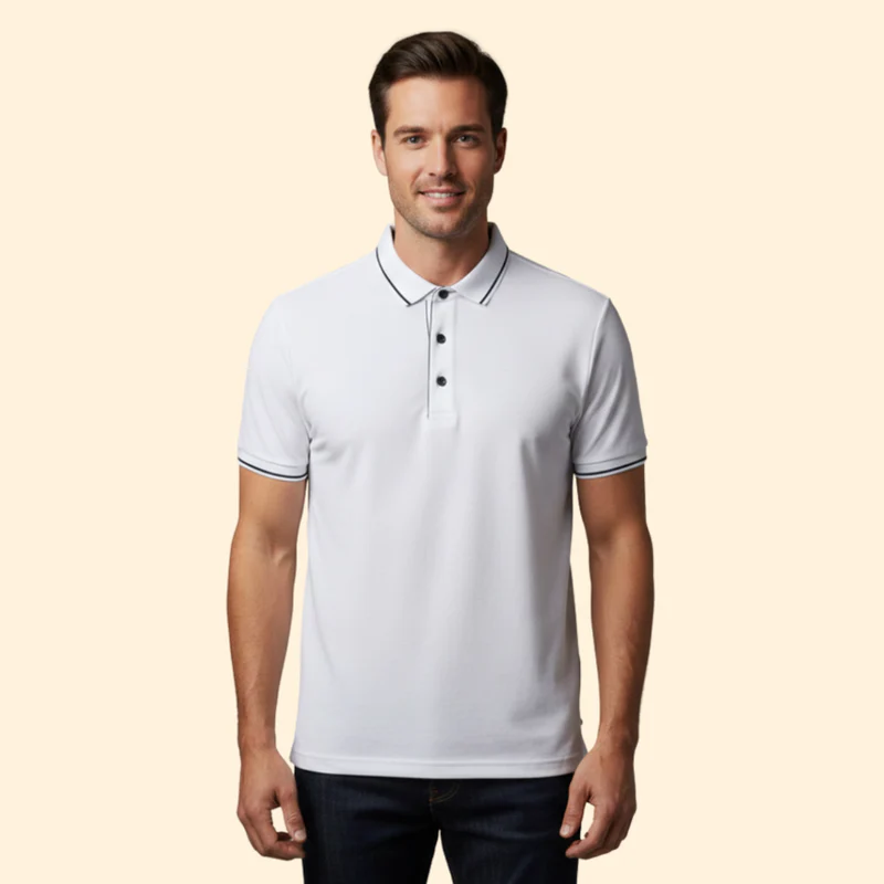 Men’s Polo Shirt with Short Sleeve Style - Image 5
