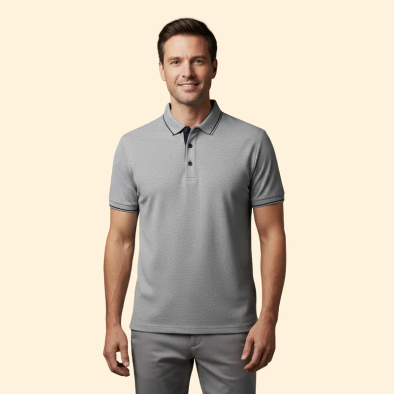 Men’s Polo Shirt with Short Sleeve Style - Image 6