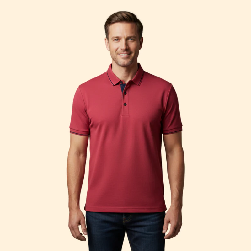 Men’s Polo Shirt with Short Sleeve Style - Image 7