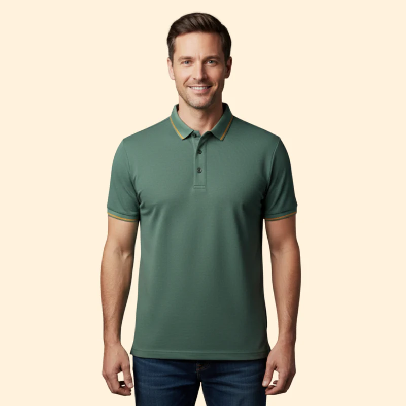 Men’s Polo Shirt with Short Sleeve Style - Image 8