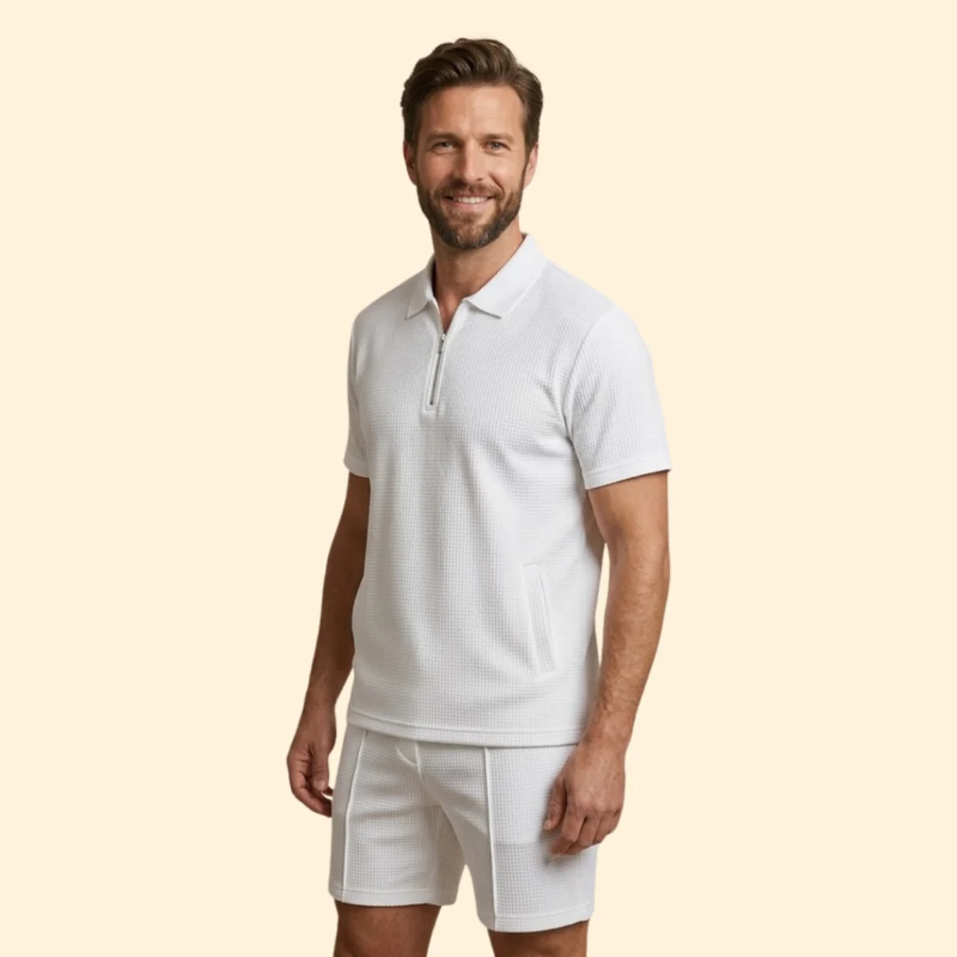 Men’s Polo Shirt with Zipper and Side Pockets - Image 4