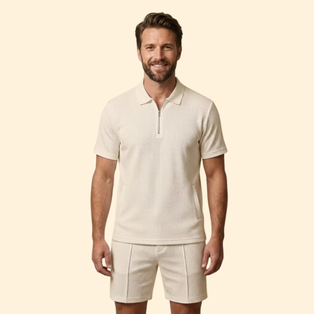 Men’s Polo Shirt with Zipper and Side Pockets - Image 8