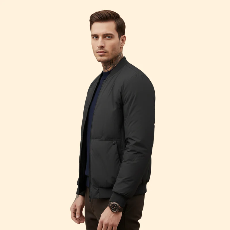 Men’s Polyester Bomber Jacket - Image 3