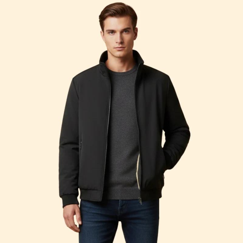 Men’s Puffer Bomber Jacket - Image 2