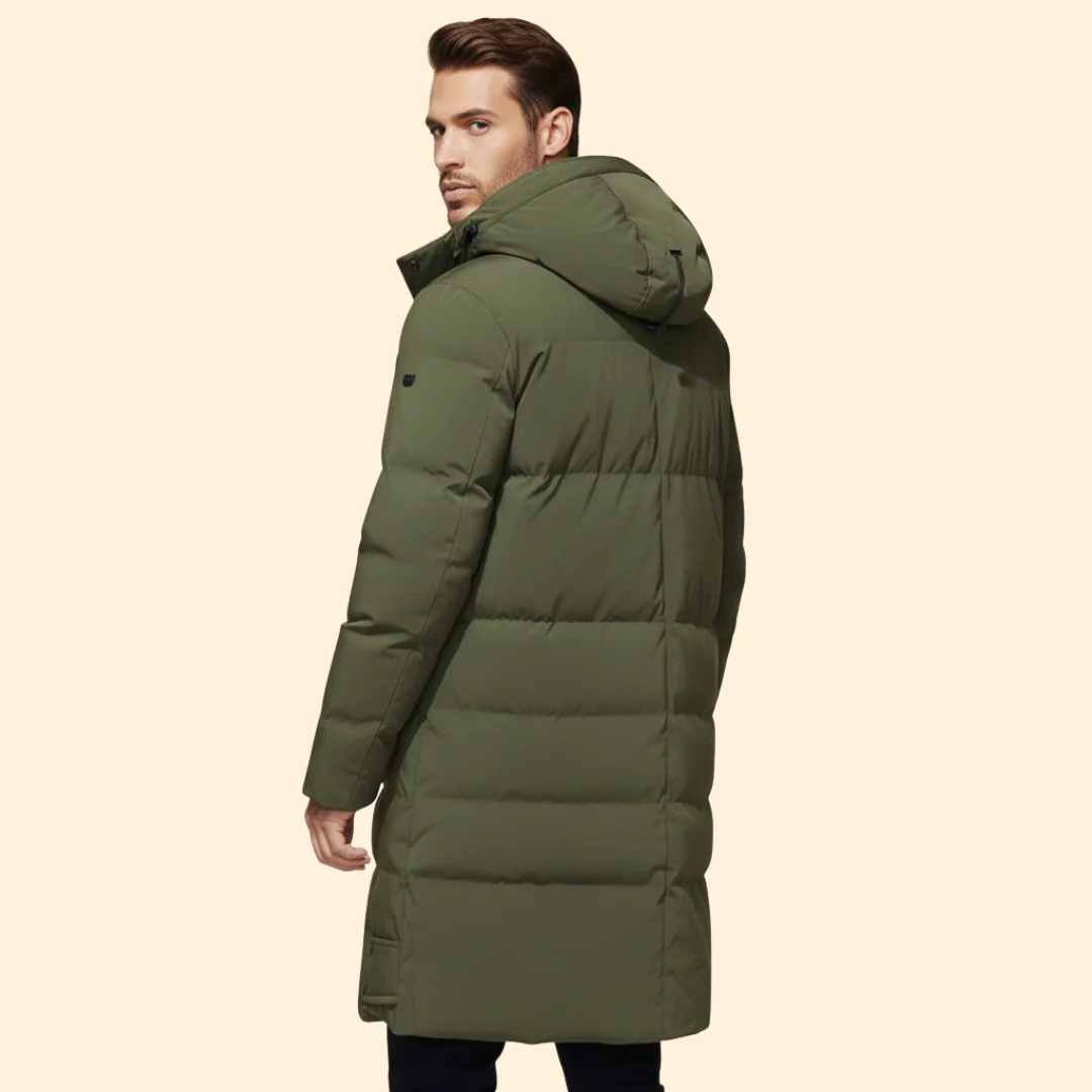 Men’s Puffer Jacket with Faux Fur Hood - Image 5