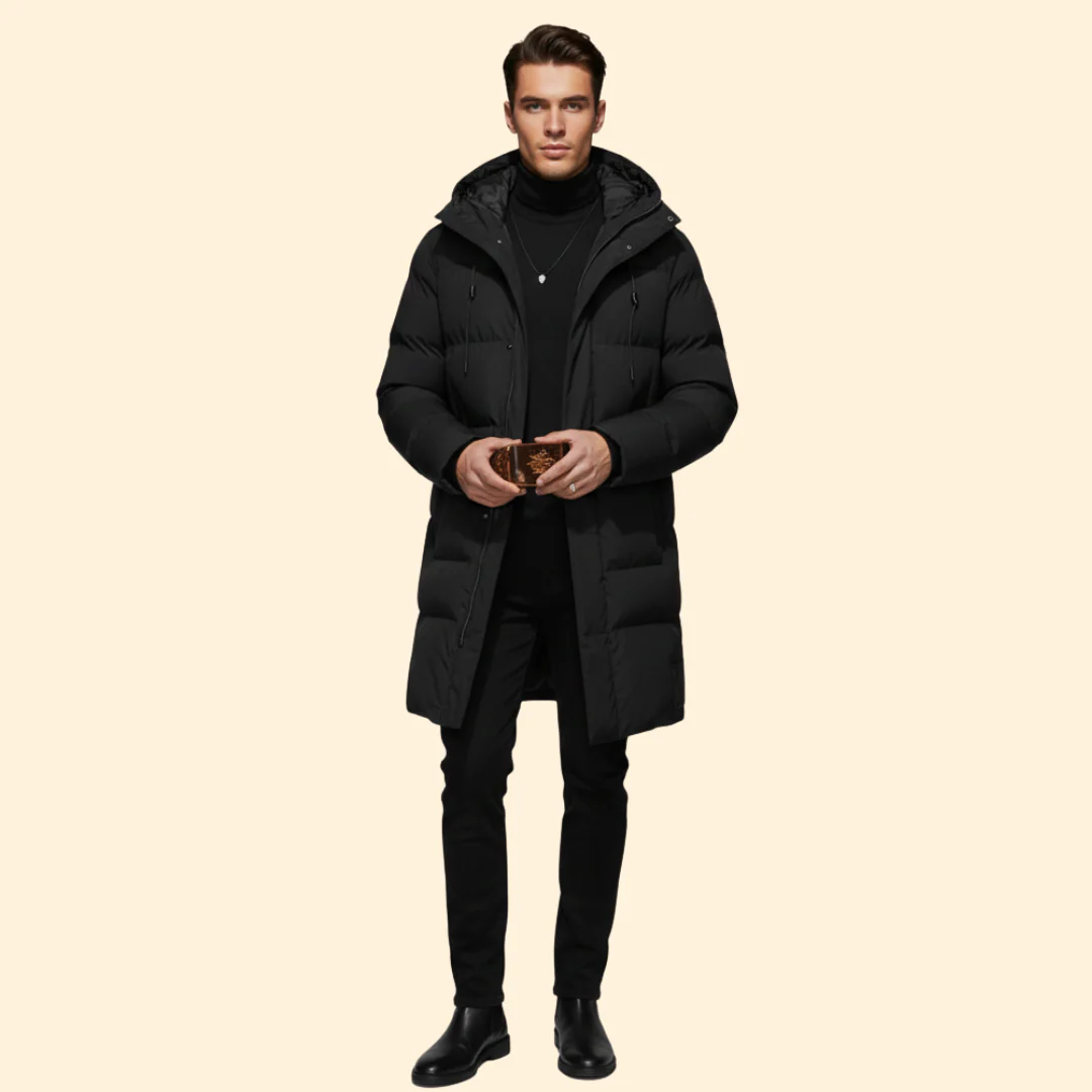 Men’s Puffer Jacket with Faux Fur Hood - Image 6