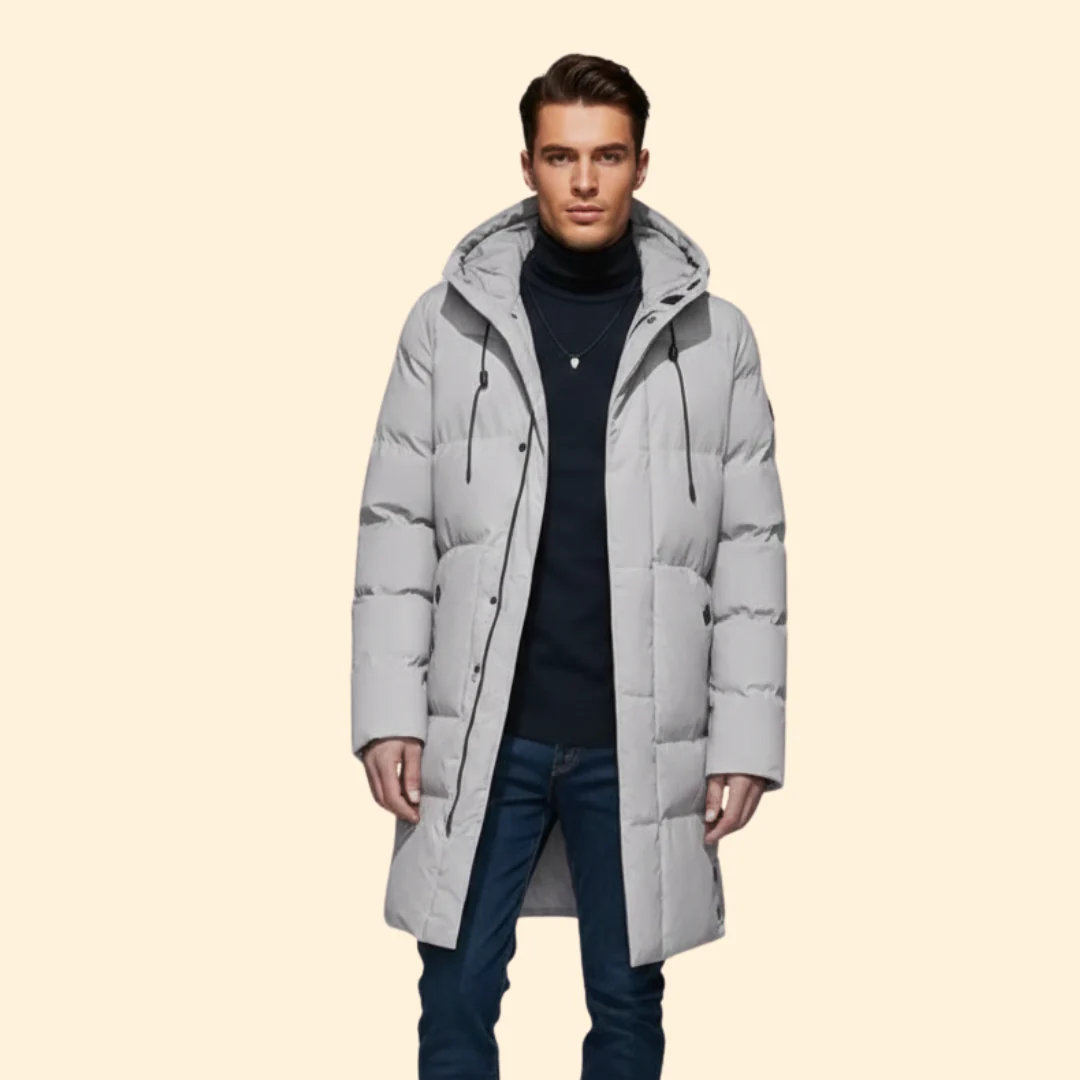 Men’s Puffer Jacket with Faux Fur Hood - Image 7