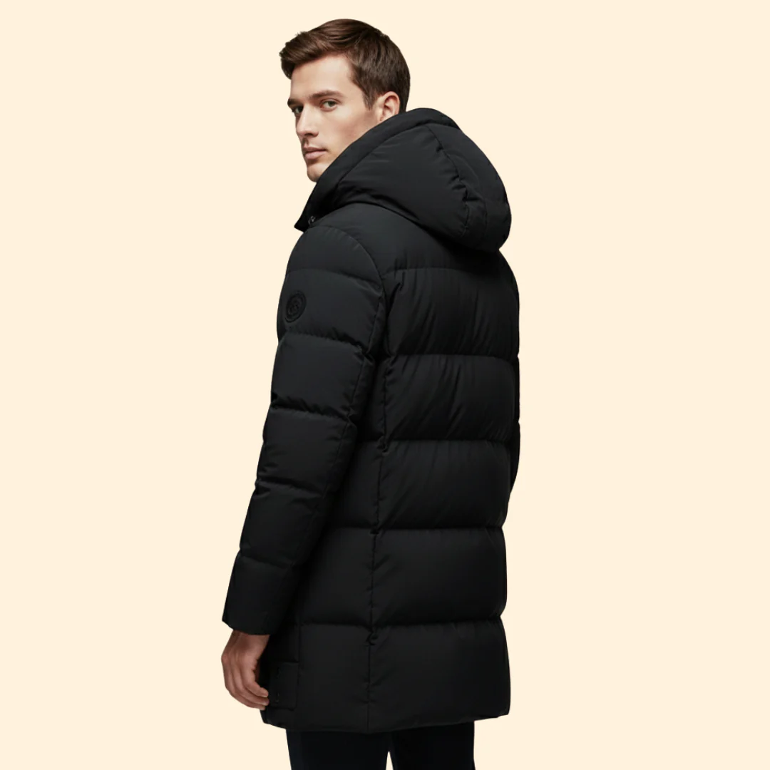 Men’s Puffer Jacket with Hood - Image 3