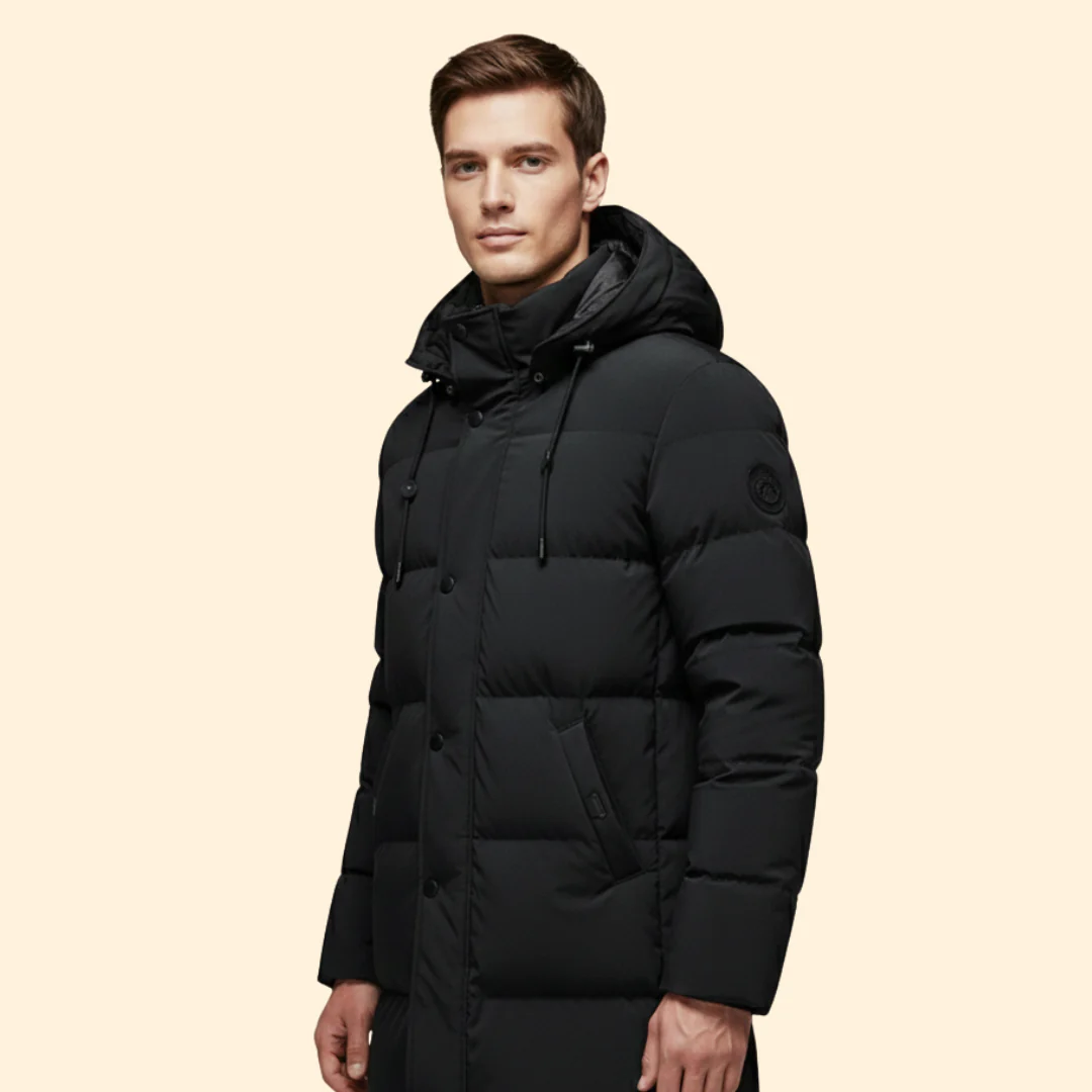 Men’s Puffer Jacket with Hood - Image 4