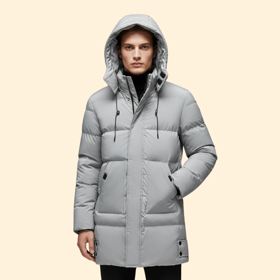 Men’s Puffer Jacket with Hood - Image 6