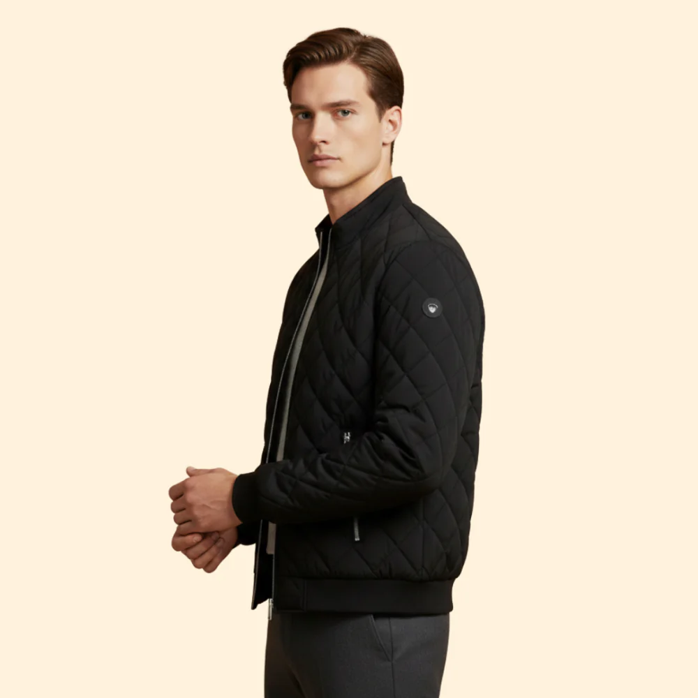 Men’s Quilted Bomber Jacket - Image 5