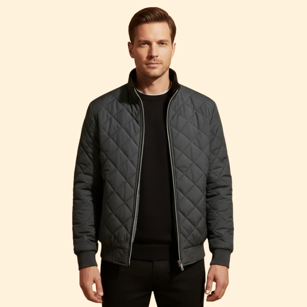 Men’s Quilted Bomber Jacket - Image 6