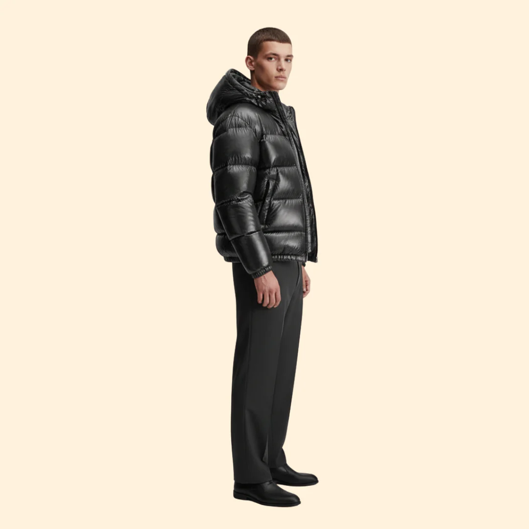 Men’s Quilted Jacket with Hood - Image 5