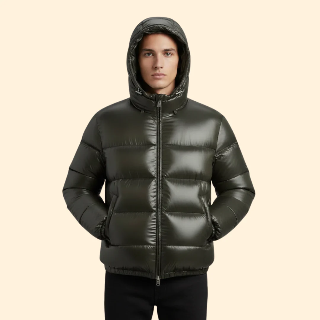Men’s Quilted Jacket with Hood - Image 6