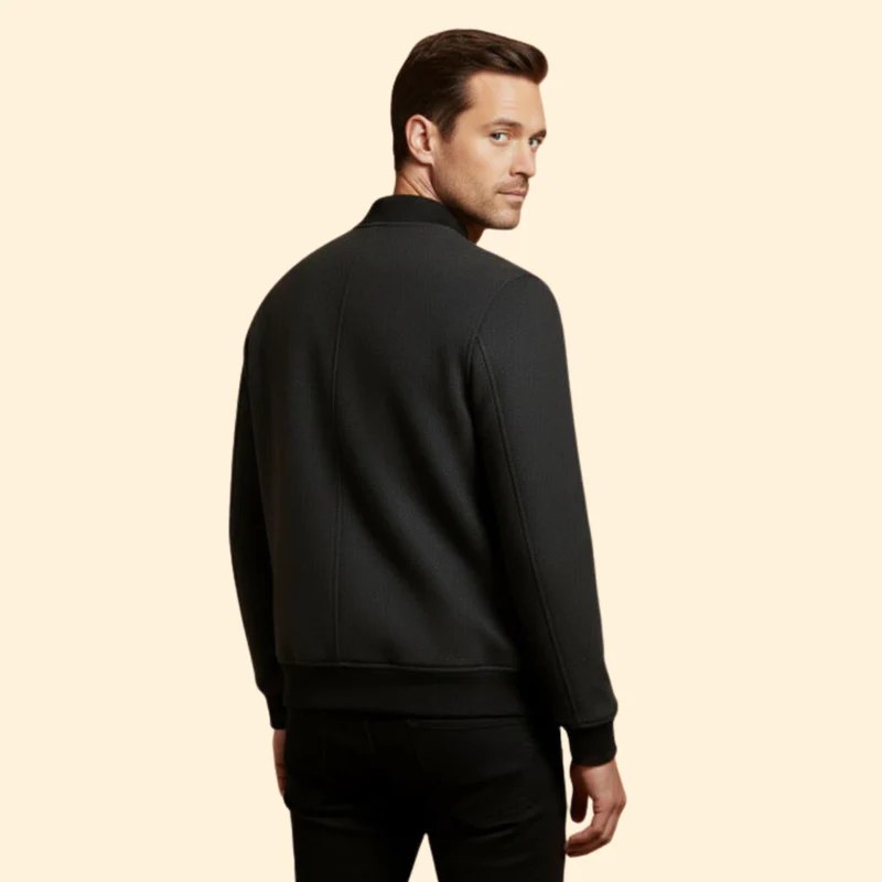 Men’s Relaxed Fit Bomber Jacket - Image 3
