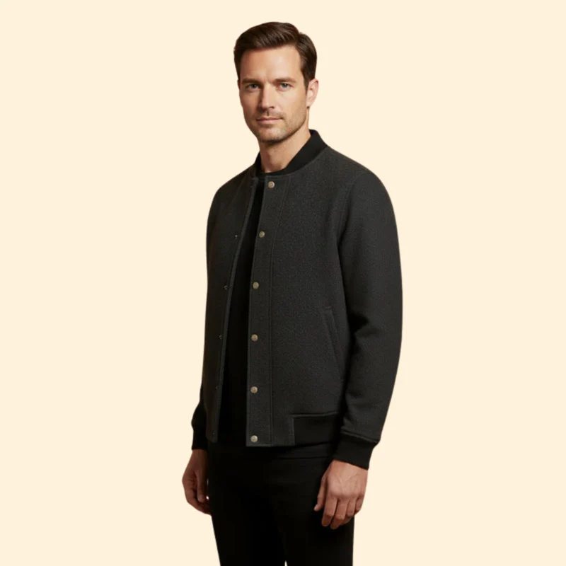 Men’s Relaxed Fit Bomber Jacket - Image 4