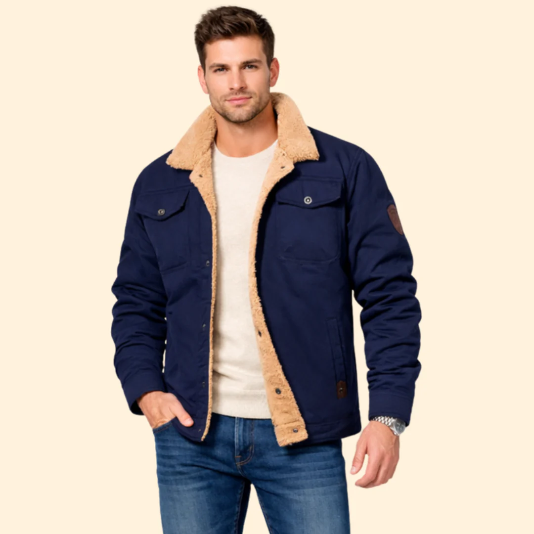 Men’s Sherpa Jacket with Structured Fit - Image 2