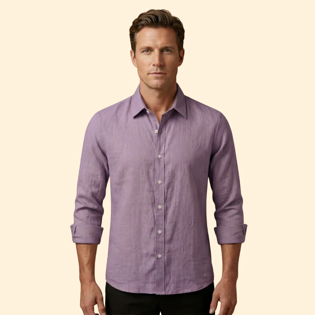 Men’s Shirt with Classic Collar and Long Sleeves - Image 10