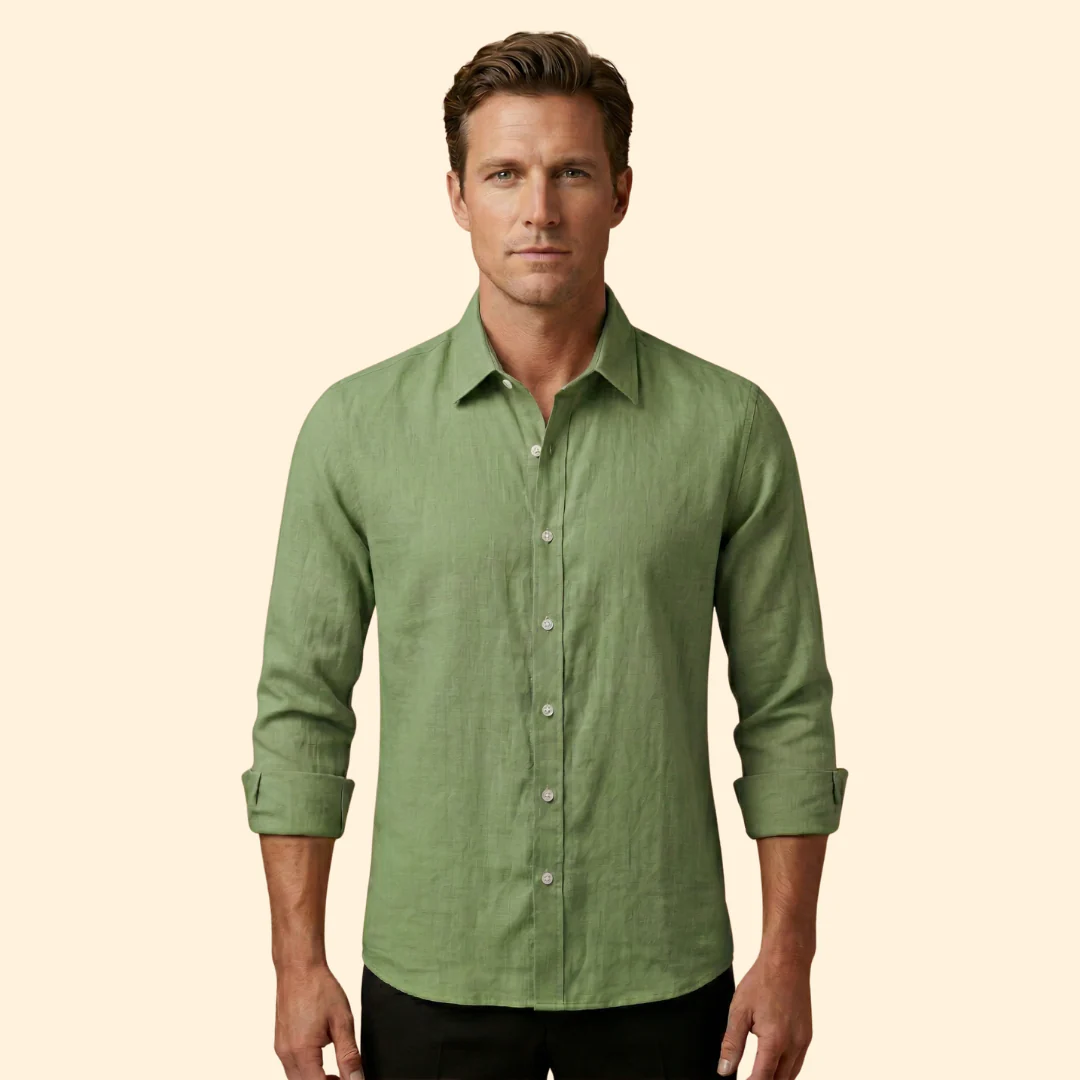 Men’s Shirt with Classic Collar and Long Sleeves - Image 11