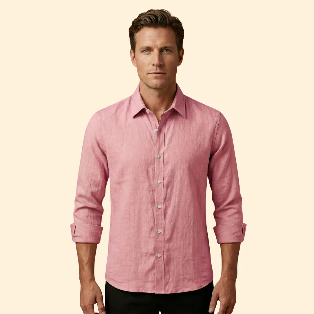 Men’s Shirt with Classic Collar and Long Sleeves - Image 12