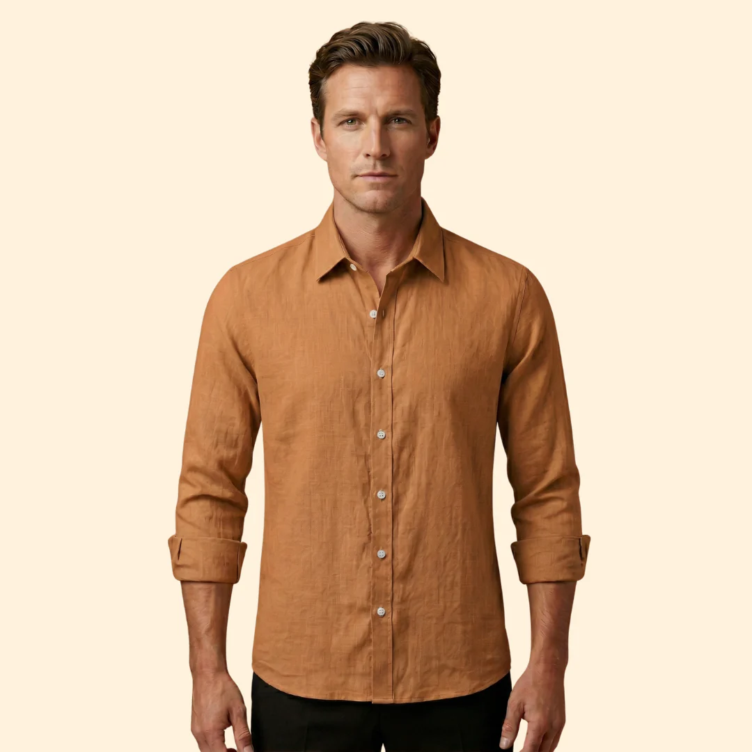 Men’s Shirt with Classic Collar and Long Sleeves - Image 13