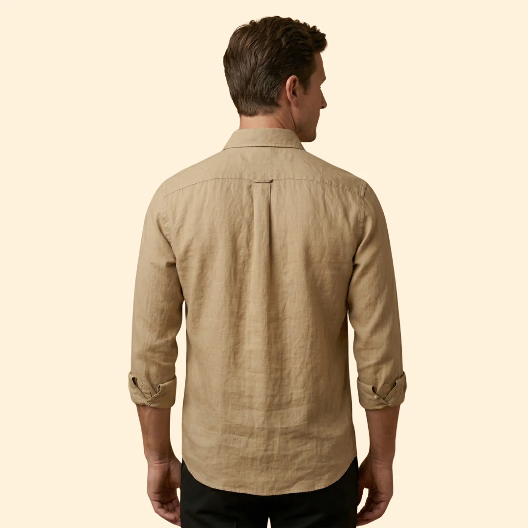 Men’s Shirt with Classic Collar and Long Sleeves - Image 3