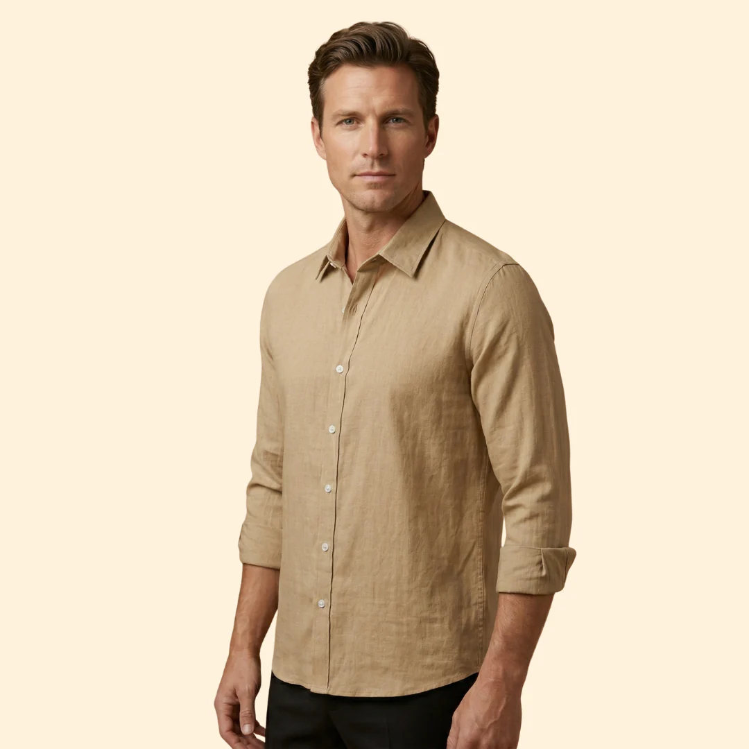 Men’s Shirt with Classic Collar and Long Sleeves - Image 4