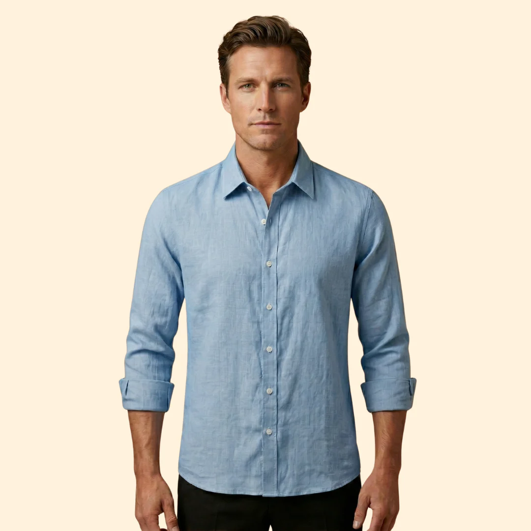 Men’s Shirt with Classic Collar and Long Sleeves - Image 7