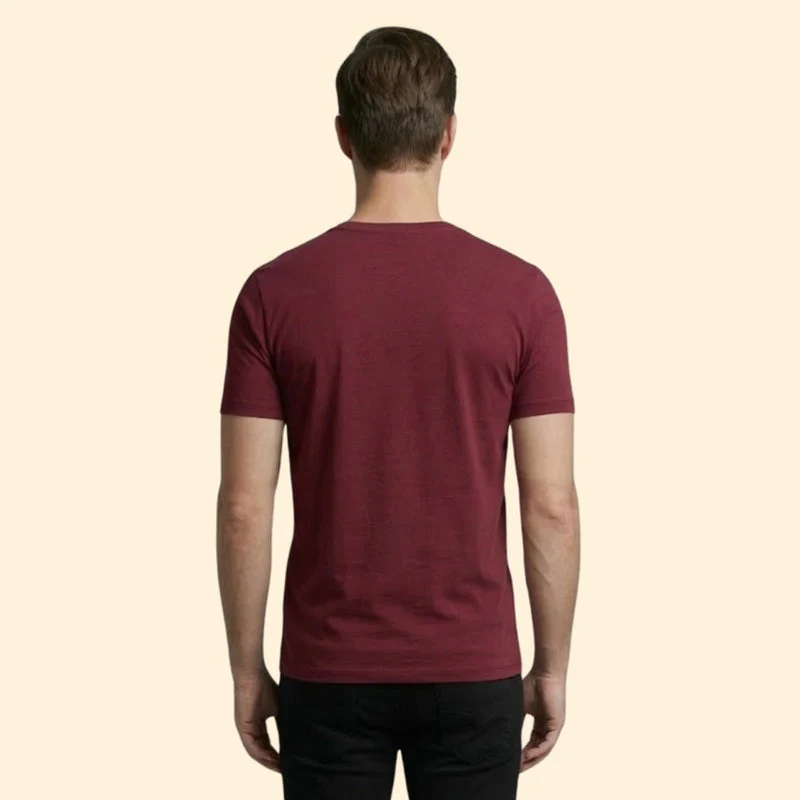 Men’s Short Sleeve Henley T-Shirt with Buttoned Neckline - Image 5