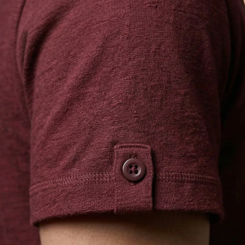 Men’s Short Sleeve Henley T-Shirt with Buttoned Neckline - Image 7