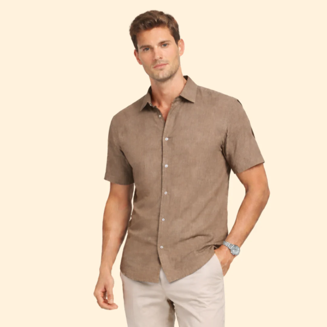 Men’s Short-Sleeve Shirt with Classic Collar - Image 10
