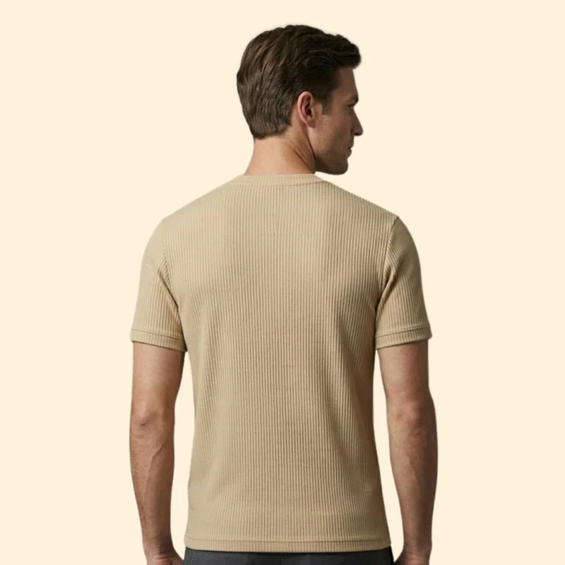 Men's Short Sleeve T-Shirt with V-Neck - Image 4