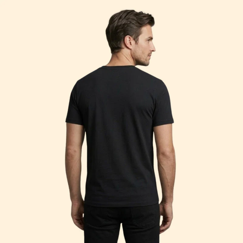 Men’s Short Sleeve V-Neck T-Shirt with Pocket - Image 4