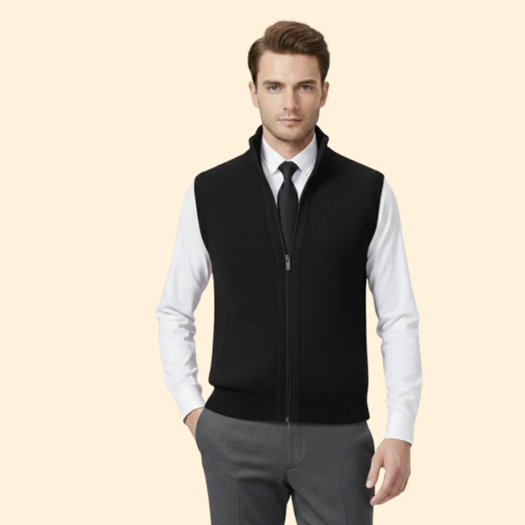 Men’s Sleeveless Vest with High Collar - Image 7