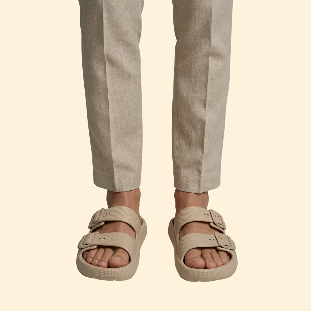 Men's Slide Sandals with Buckles - Image 3
